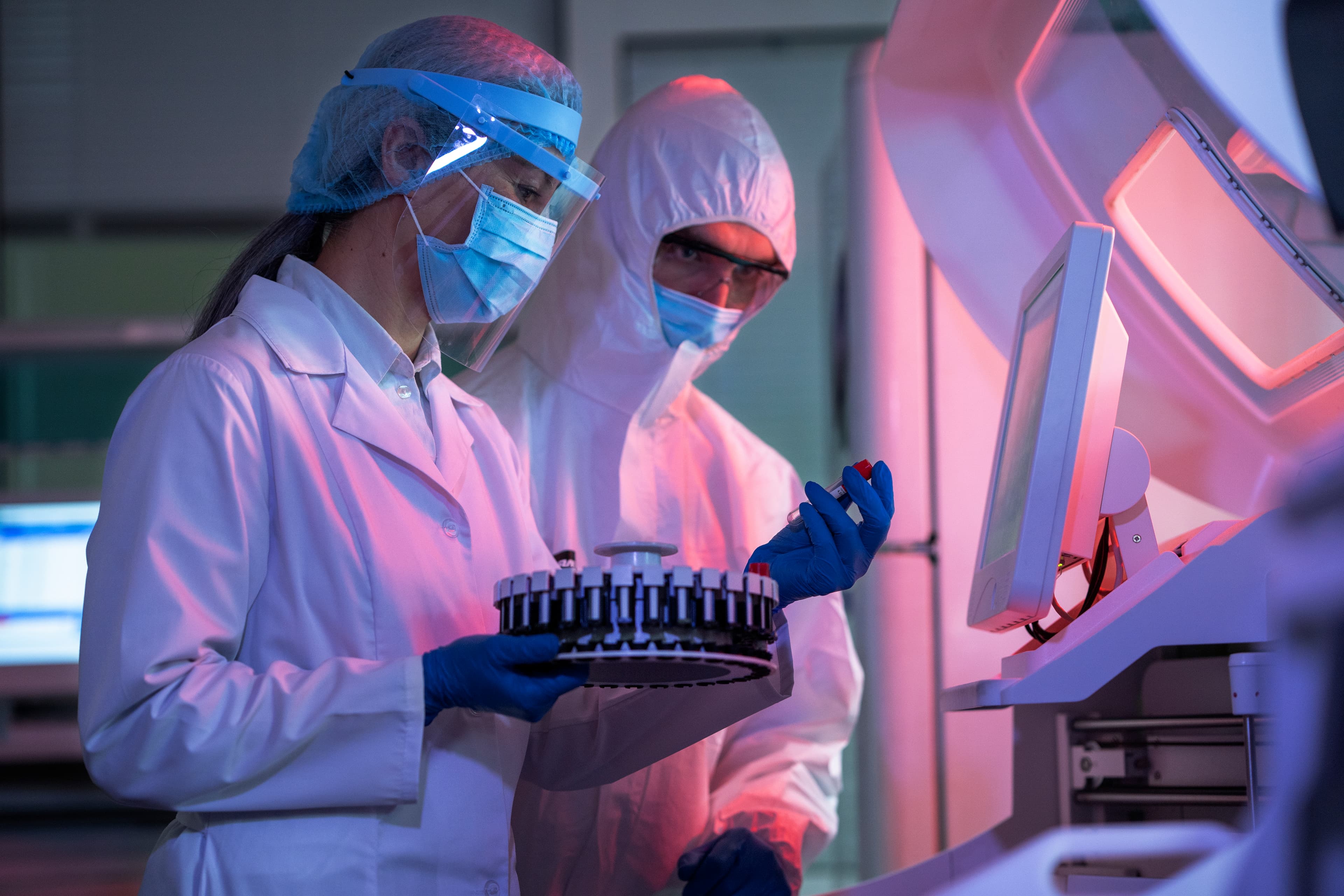 Pharmaceutical manufacturing facility interior
